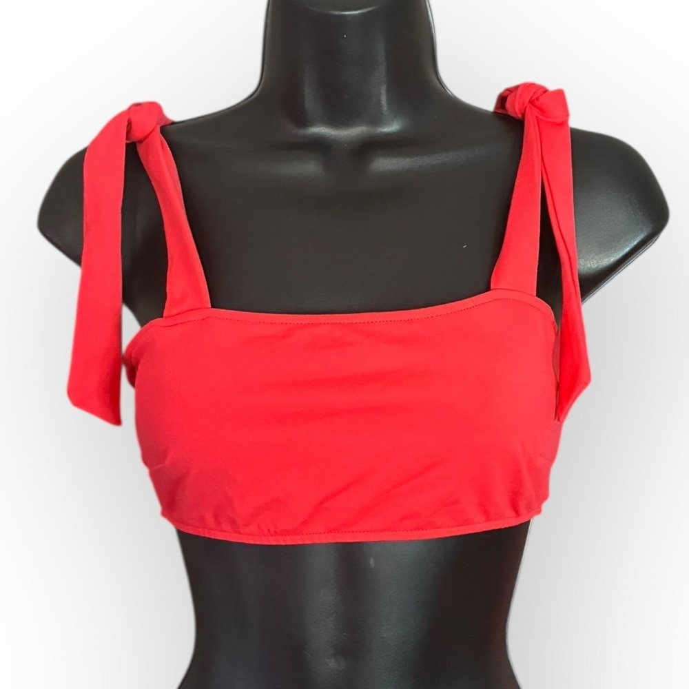 Free People Red‎ Tie Strap Bralette Top XS NWT Beach Swim Festival Summer
